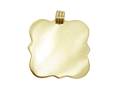 Brass Lipped Antique Square Bezel 37mm