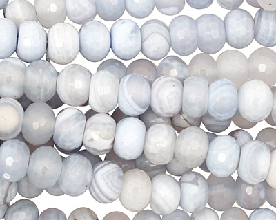 Chalcedony Faceted Rondelle 9x14mm