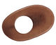 Tagua Nut Dark Brown Open Slice 33-45x24-36mm