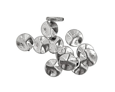Pewter Wavy Disk 15mm