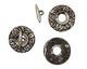 Green Girl Pewter Round Floral Toggle Clasp 23mm, 16mm Bar