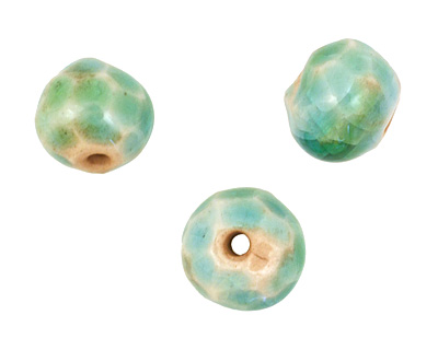 Gaea Ceramic Mermaid Gem Geode Round 11-12x13-14mm