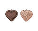 Nunn Design Antique Copper (plated) Large Ornate Heart Bezel Pendant 40x37mm