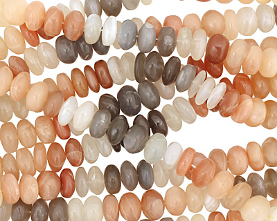 Moonstone (multi) Rondelle 5-10x13-14mm