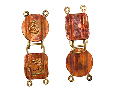 Patricia Healey Copper Spiral Rope Hook & Eye Clasp 55x19mm