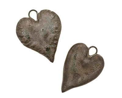 Gaea Ceramic Antique on Chocolate Tough Love Pendant 20x30mm