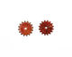 C-Koop Enameled Metal Ruby Red Closed Gear 19mm