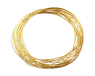 Memory Wire Gold (plated) Large Oval Bracelet .35 oz.