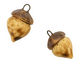 Earthenwood Studio Ceramic Brown Acorn Charm 12-13x20-22mm