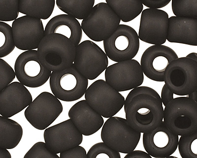 TOHO Opaque Frosted Jet Round 6/0 Seed Bead