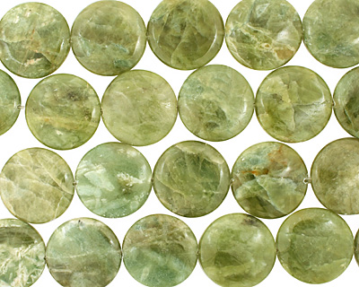 Light Green Garnet Puff Coin 30mm