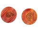 Patricia Healey Copper Round w/ Rope Spiral 2 Hole Bead 19mm