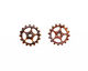 C-Koop Enameled Metal Wisteria Purple Sectioned Gear 19mm