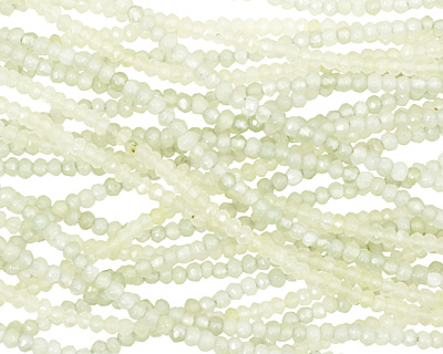 New Jade Faceted Rondelle 4mm