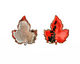 C-Koop Enameled Metal Rustic Red Large Maple Leaf 40x46mm
