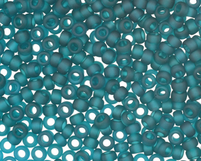 TOHO Transparent Frosted Teal Round 15/0 Seed Bead