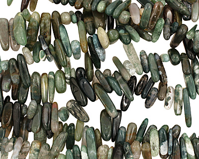 Moss Agate Stick 3-7x13-24mm