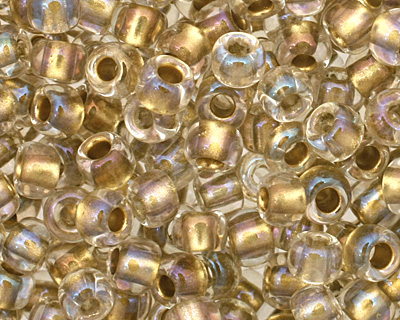 TOHO Crystal (with Gold Lining) Round 8/0 Seed Bead