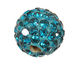 Teal Pave Round 8mm