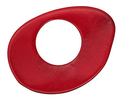 Tagua Nut Red Open Slice 33-45x24-36mm