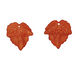 Lucite Terra Cotta Small Ivy Leaf 24x25mm