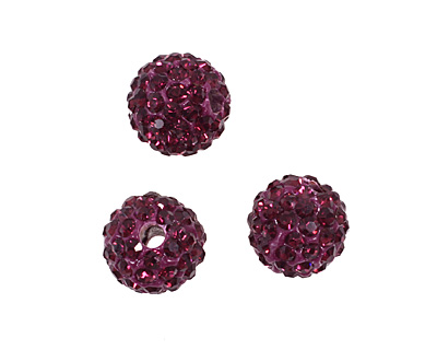 Violet Pave Round 8mm (1.5mm hole)