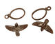 Green Girl Shibuichi Bird Toggle 13mm, 25mm bar