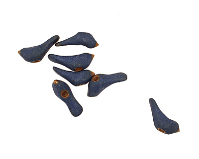 Kylie Parry Ceramic Denim Tiny Stone Bird 8x19mm