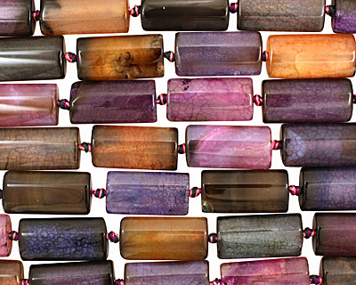 Rainbow Snakeskin Agate Pillow 30x15mm