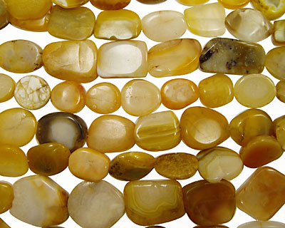 Yellow Botswana Agate Flat Freeform Slab 18x14-32x26mm