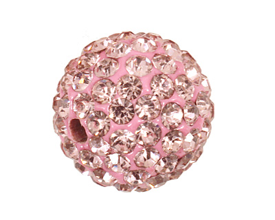 Light Rose Pave Round 12mm