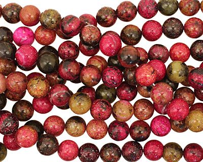 Red Turtle Jasper Round 12mm