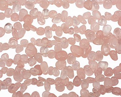 Rose Quartz Flat Polished Pebble Drop 6-12x11-16mm