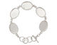 Silver (plated) Oval Bezel Link Bracelet 24x18mm