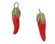 Earthenwood Studio Ceramic Hot Pepper Charm 7-8x26-27mm