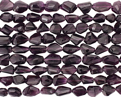 Amethyst Faceted Nugget 12-15x8-13mm