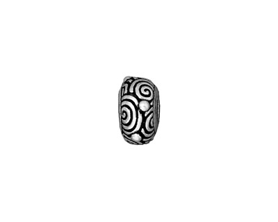 TierraCast Antique Silver (plated) Spiral Euro 6x12mm