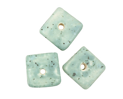 Jangles Ceramic Eggshell Small Square Disc 15mm