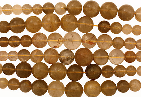 Rutilated Quartz Round Graduated 8-20mm