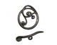 Gunmetal Swirly Toggle Clasp 18x16mm, 22mm bar
