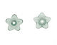 Lucite Transparent Sage Tiny 5 Petal Daisy 5x9mm