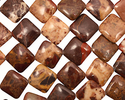 Red Conglomerate Jasper Diamond 30mm