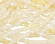Yellow Jade Faceted Thin Pillow 12x8mm