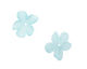 Matte Aqua Lucite Hibiscus Flower 3x11-14mm