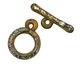 Grace Lampwork Copper River Toggle Clasp 25-26x31-32mm, 39-40mm bar