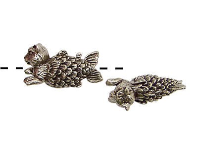 Green Girl Pewter Aqua Cat 15x30mm