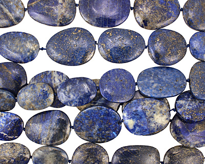 Lapis Graduated Flat Freeform Slab 19-38x14-32mm