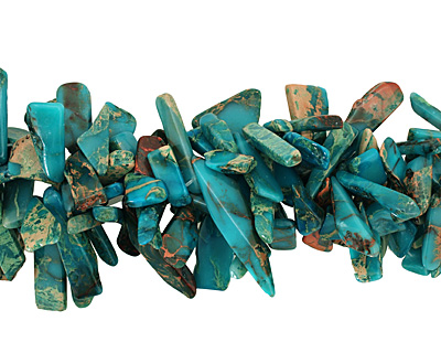Turquoise Impression Jasper Stick 8-12x20-43mm