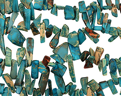 Turquoise Impression Jasper Stick 8-12x20-43mm
