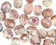 Czech Fire Polished Glass Luster Pink/Crystal AB Round 3mm